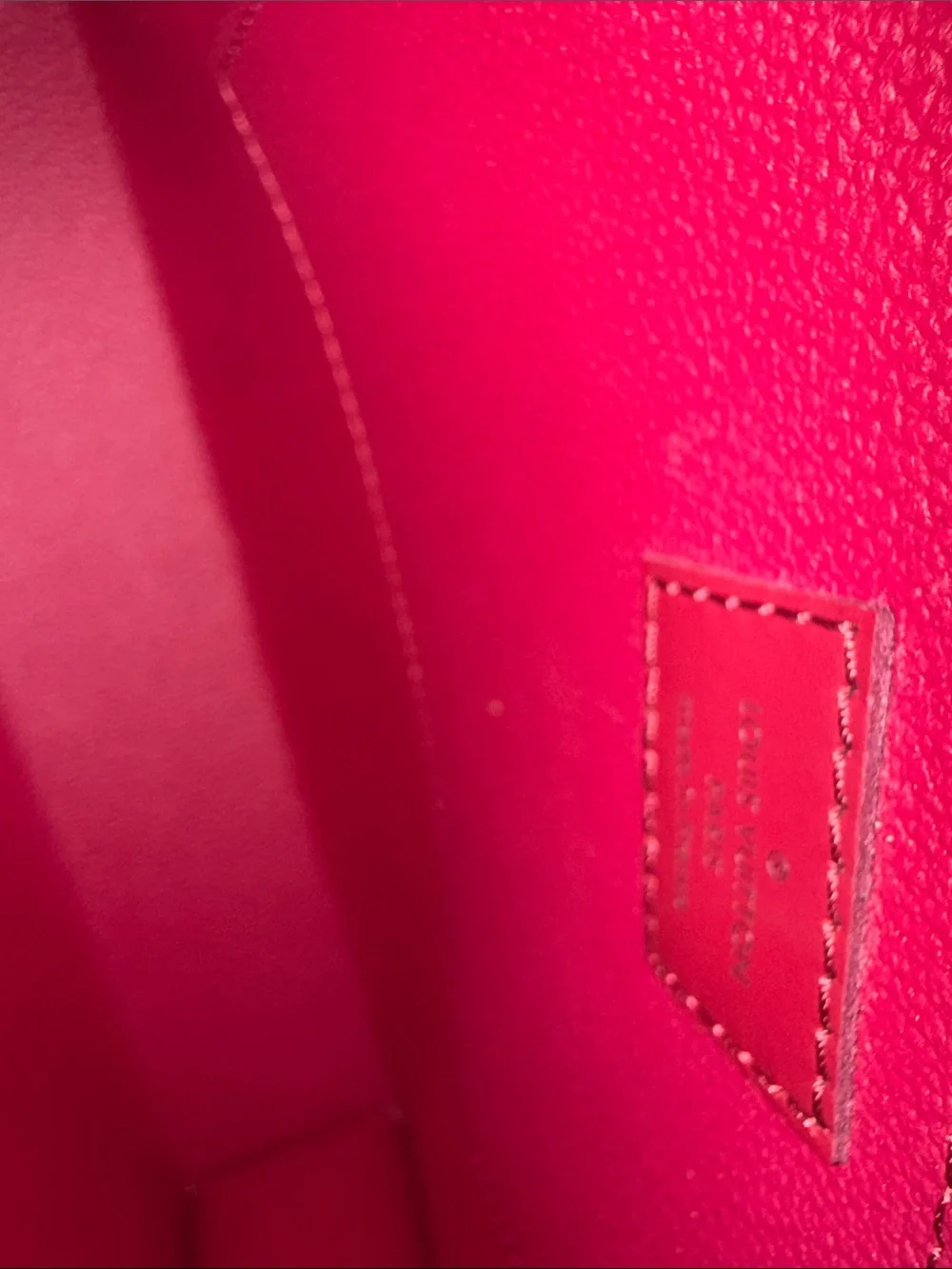 Louis Vuitton Burgundy Epi Leather Zip Makeup Pouch